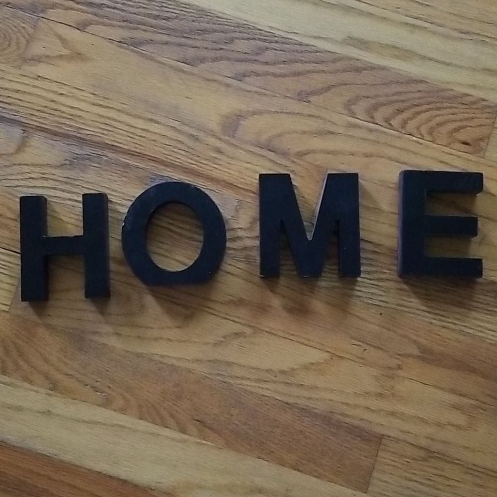 Letters that spell HOME